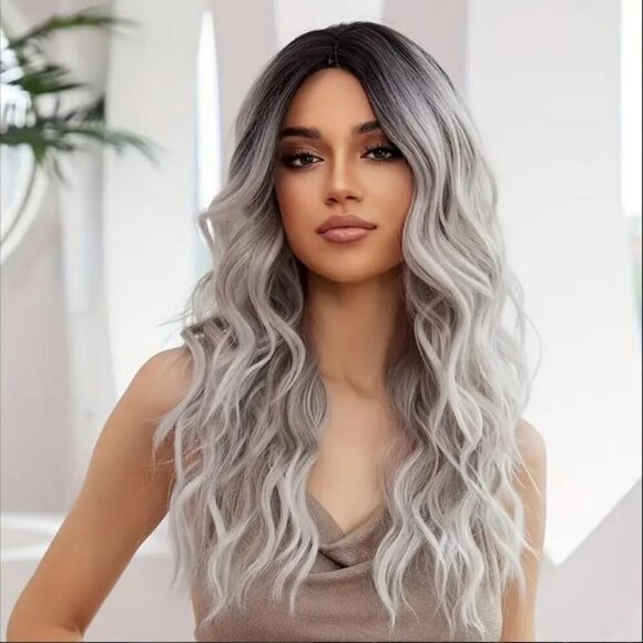 Women'S 26" Long Curly Wavy Synthetic Wig Heat Resistant High Temperature Fiber - Picture 1 of 16